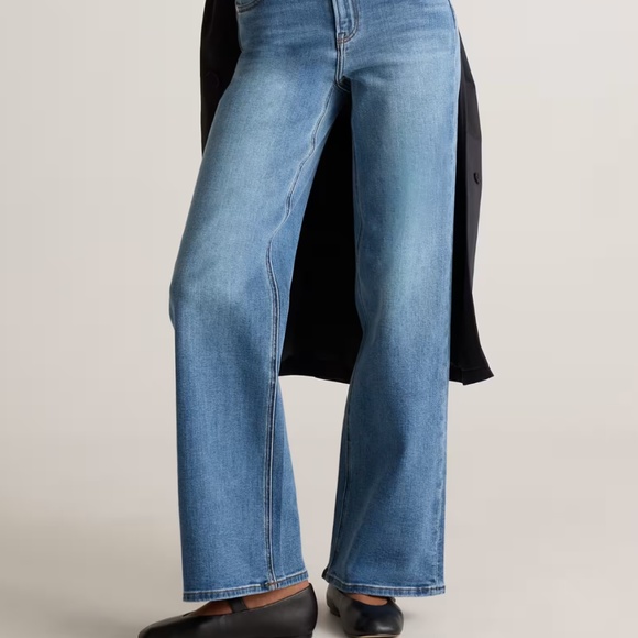 Quince Bella Stretch Wide Leg Jeans - Picture 1 of 9